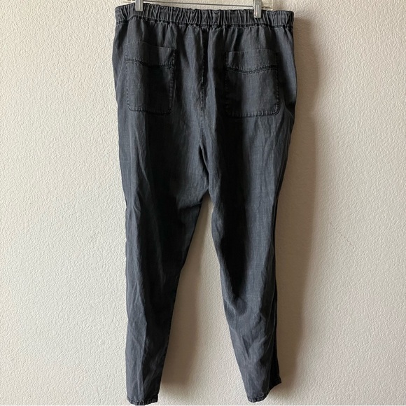Eileen Fisher Gray Boho Coastal Grandma Pull On Tencel Drawstring Joggers L - Picture 6 of 9